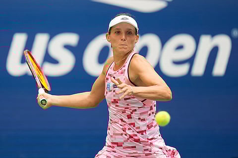 US Open 2024: Varvara Gracheva, of France, returns a shot to Coco Gauff, of the United States